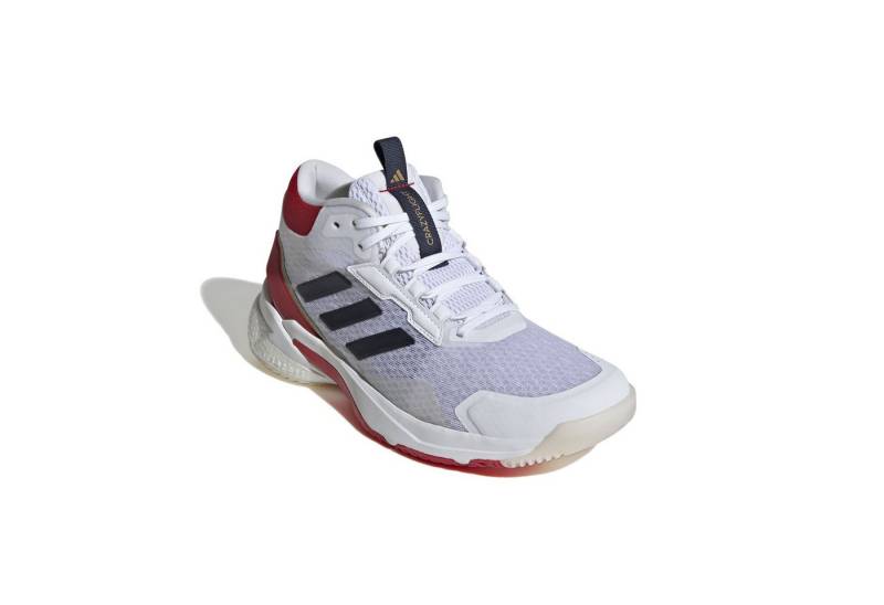 adidas Performance Hallen-Indoorschuhe CrazyFlight 5 Mid weiss/rot Damen Badmintonschuh von adidas Performance