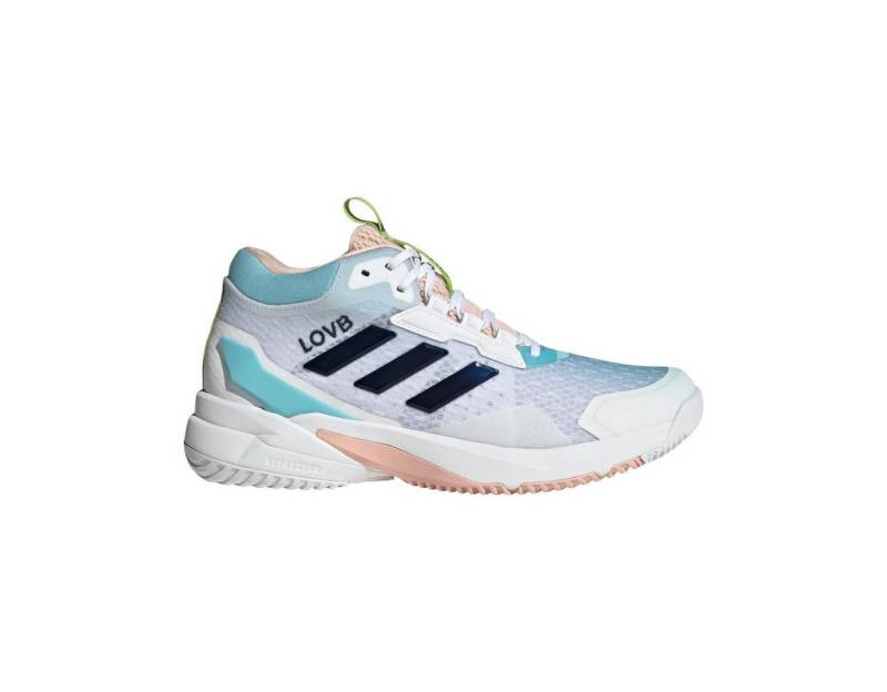 adidas Performance Hallen-Indoorschuhe CrazyFlight 6 Mid weiss/blau Damen Badmintonschuh von adidas Performance