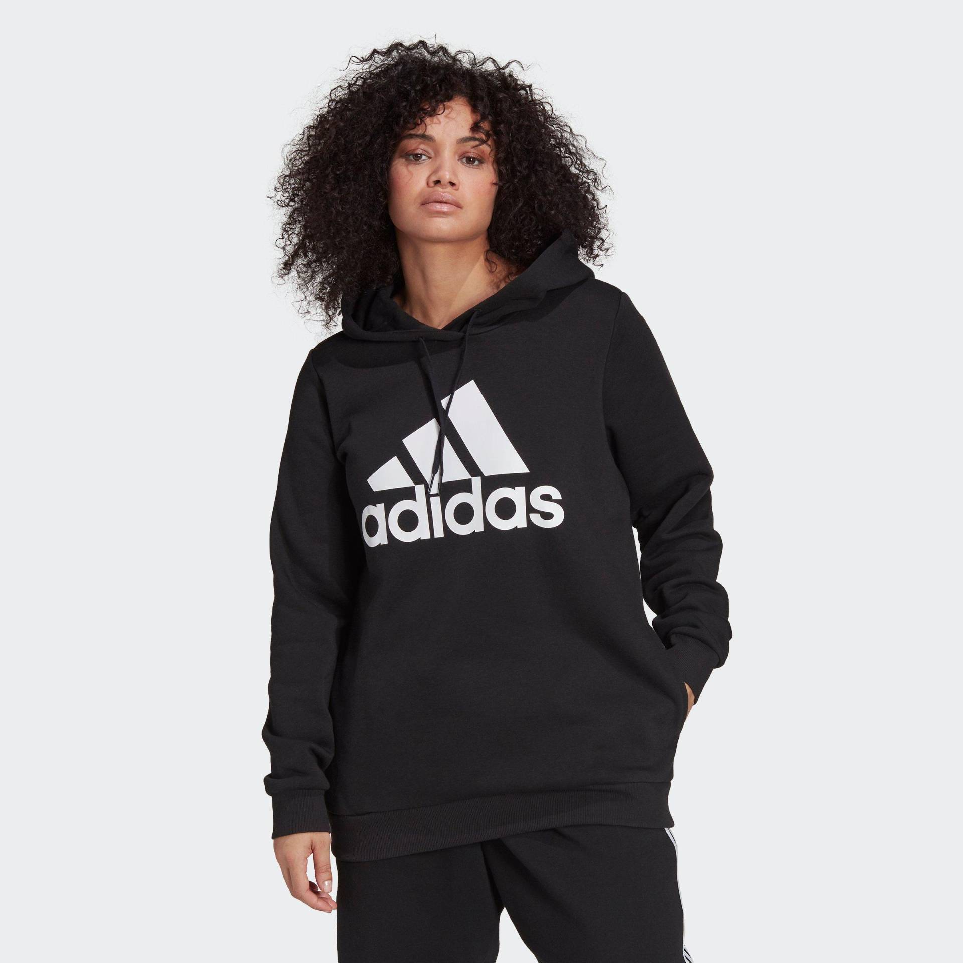Große Größen: Kapuzensweatshirt, schwarz, Gr.44/46-56/58 von adidas Sportswear
