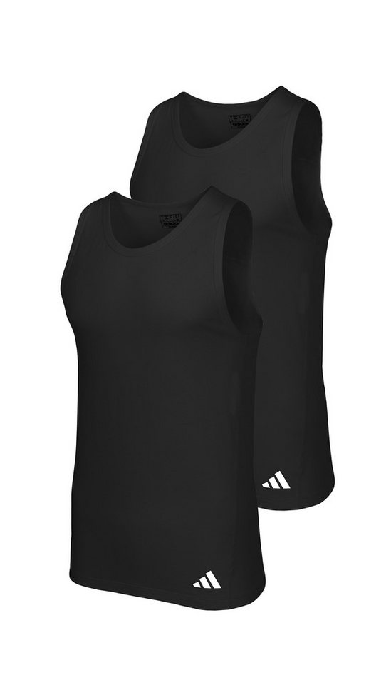 adidas Sportswear Tanktop Active Flex Cotton Ergonomic (2er Pack) mit belüfteter Netzpasse am Rücken, elastisch, Rundhalsausschnitt von adidas Sportswear