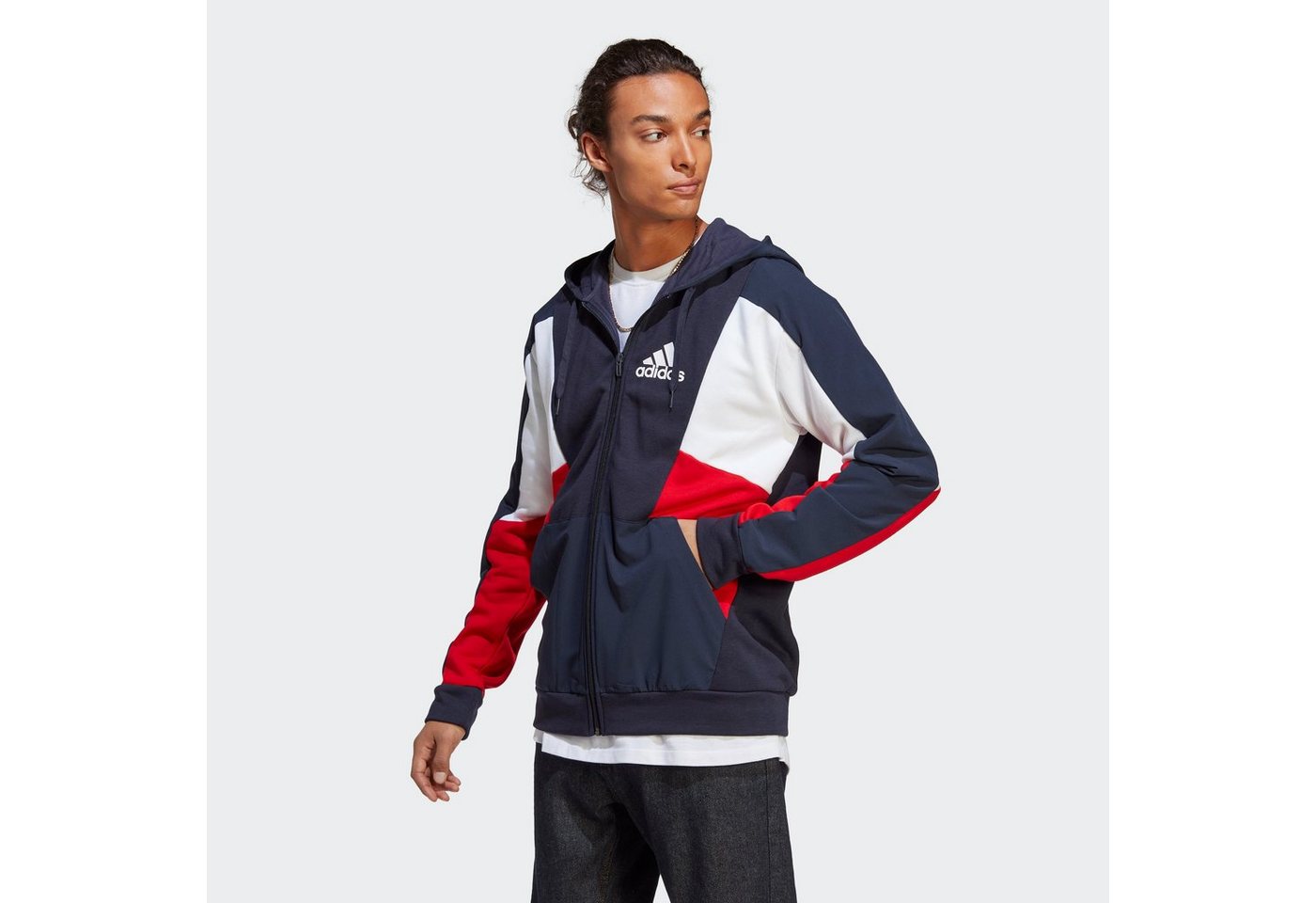 adidas Sportswear Kapuzensweatshirt ESSENTIALS COLORBLOCK KAPUZENJACKE von adidas Sportswear