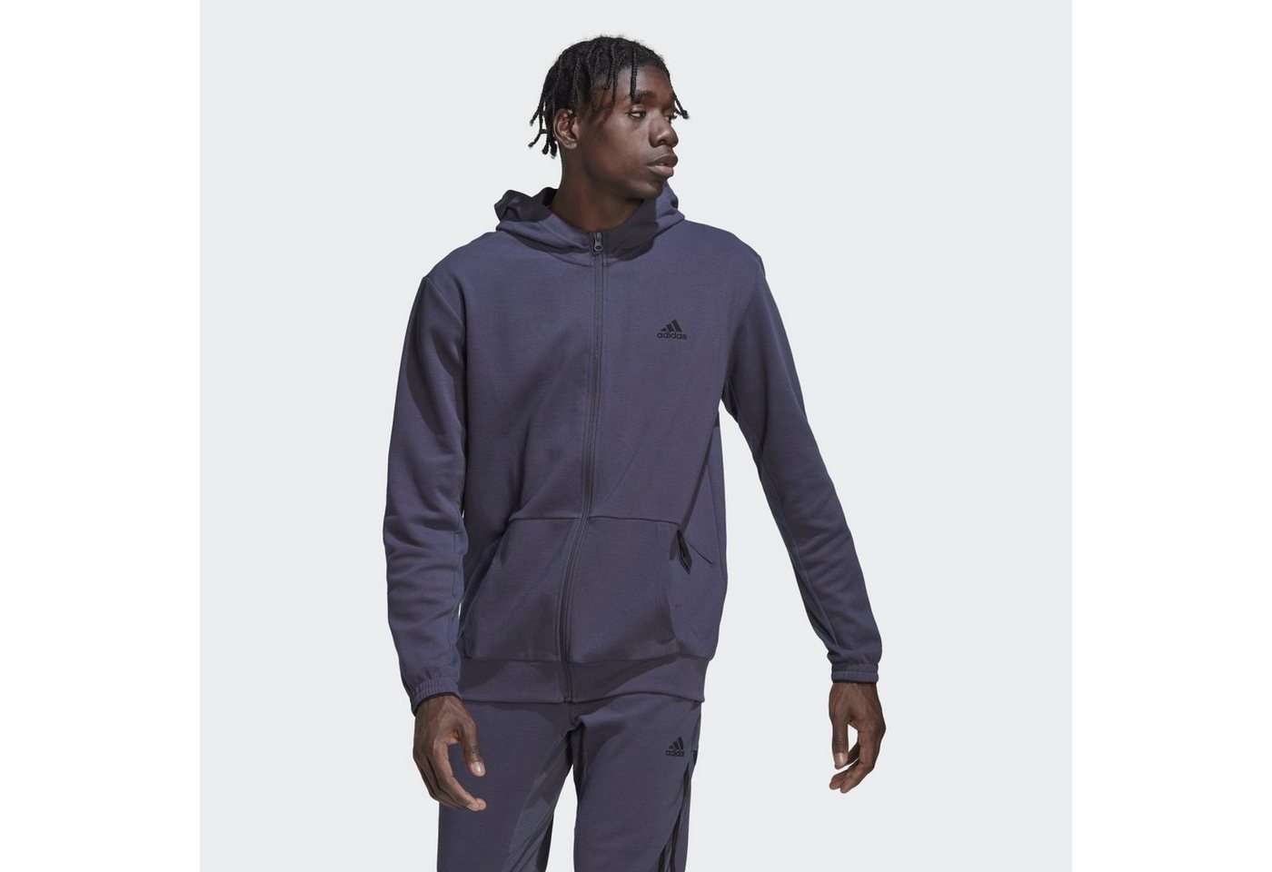 adidas Sportswear Kapuzensweatshirt YO FZ HOOD Herren Kapuzen-Sweat-Trainingsjacke blau von adidas Sportswear