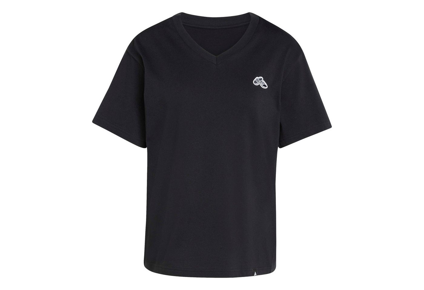 adidas Sportswear Kurzarmshirt Summer Slide Graphic T-Shirt V-Ausschnitt Damen schwarz von adidas Sportswear