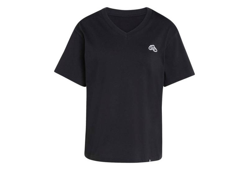 adidas Sportswear Kurzarmshirt Summer Slide Graphic T-Shirt V-Ausschnitt Damen schwarz von adidas Sportswear