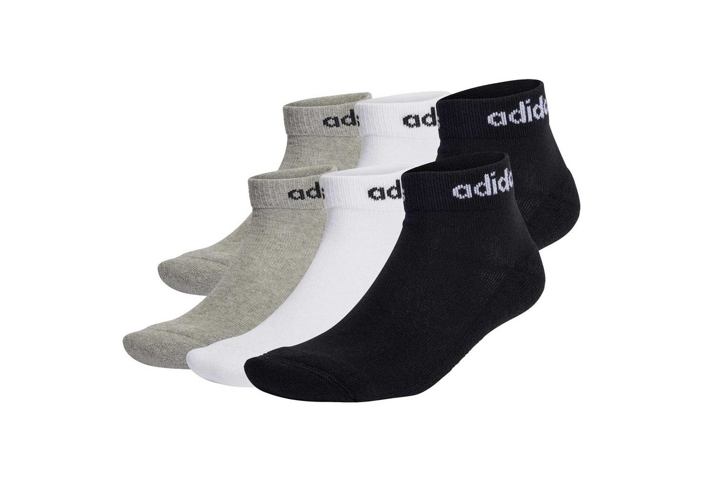 adidas Sportswear Kurzsocken Unisex Socken, 6er Pack - Linear Crew Cushioned von adidas Sportswear