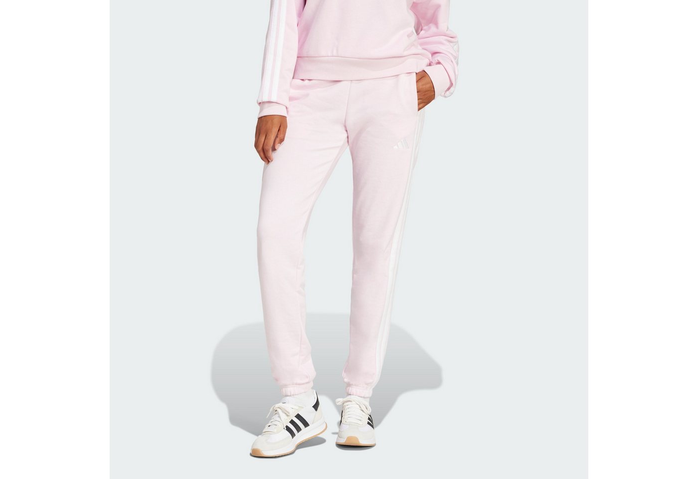 adidas Sportswear Sporthose ESSENTIALS 3-STREIFEN FRENCH TERRY CUFFED HOSE von adidas Sportswear