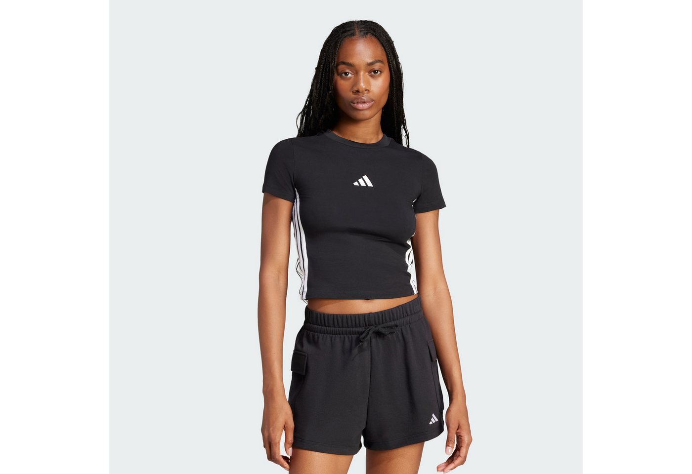 adidas Sportswear Longsleeve ESSENTIALS 3-STREIFEN SLIM BABY T-SHIRT von adidas Sportswear