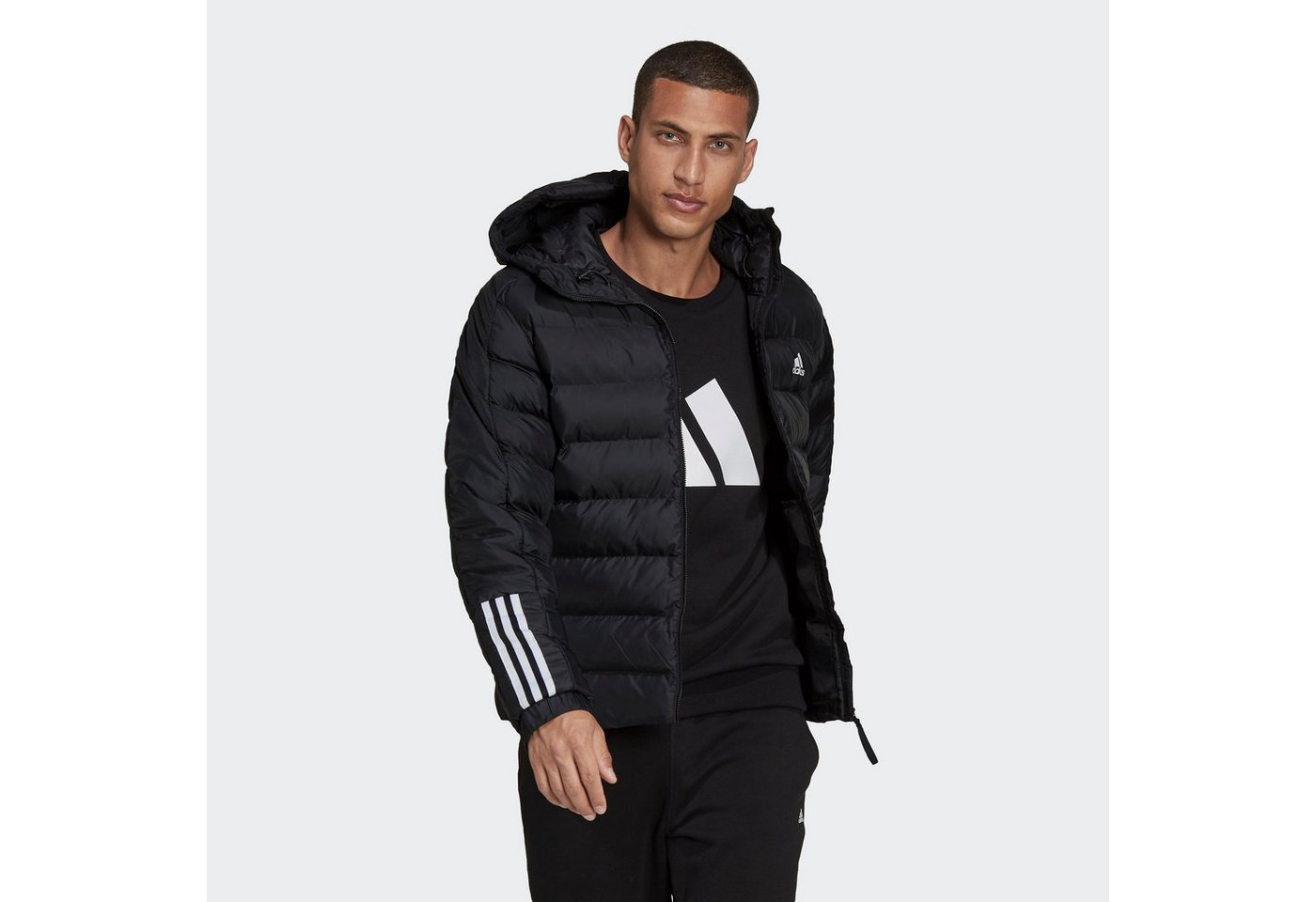 adidas Sportswear Outdoorjacke ITAVIC 3STREIFEN MIDWEIGHT HOODED von adidas Sportswear