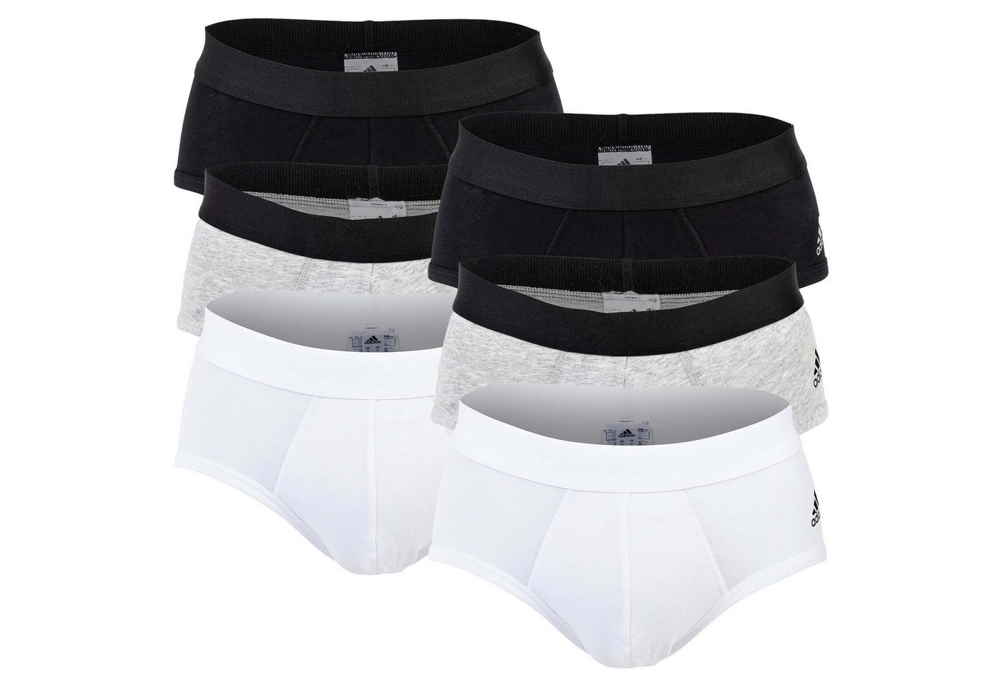 adidas Sportswear Slip Herren Boxershorts, 6er Pack - Trunks, Active Flex von adidas Sportswear