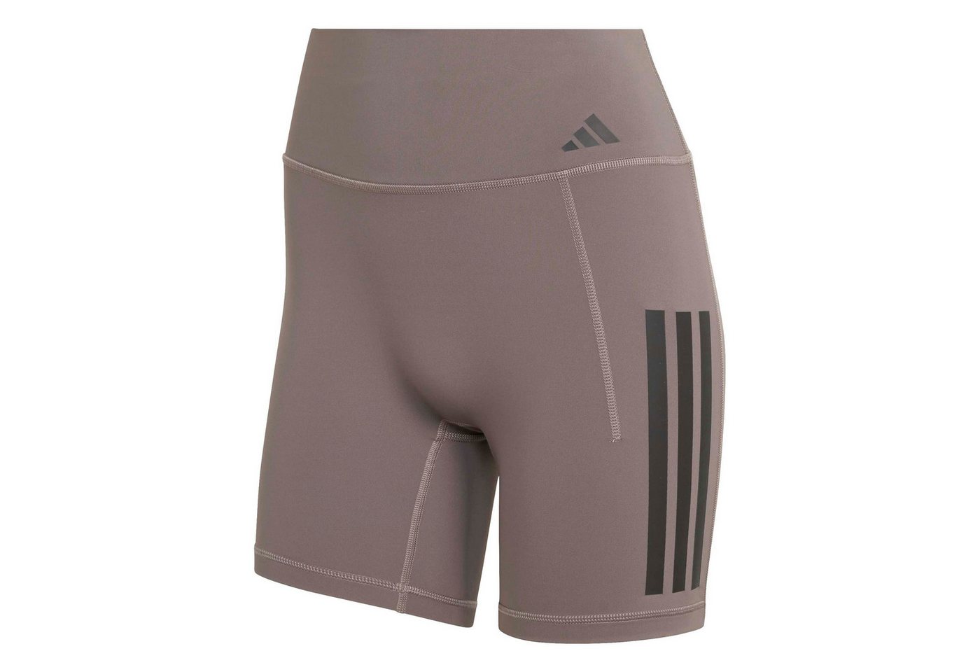 adidas Sportswear Sporthose Optime Workout 3-Streifen kurze Damen Leggings hellbraun/schwarz von adidas Sportswear