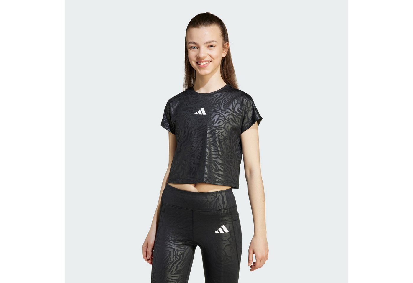 adidas Sportswear T-Shirt ALL SPORTS ANIMALPRINT CROP-SHIRT von adidas Sportswear