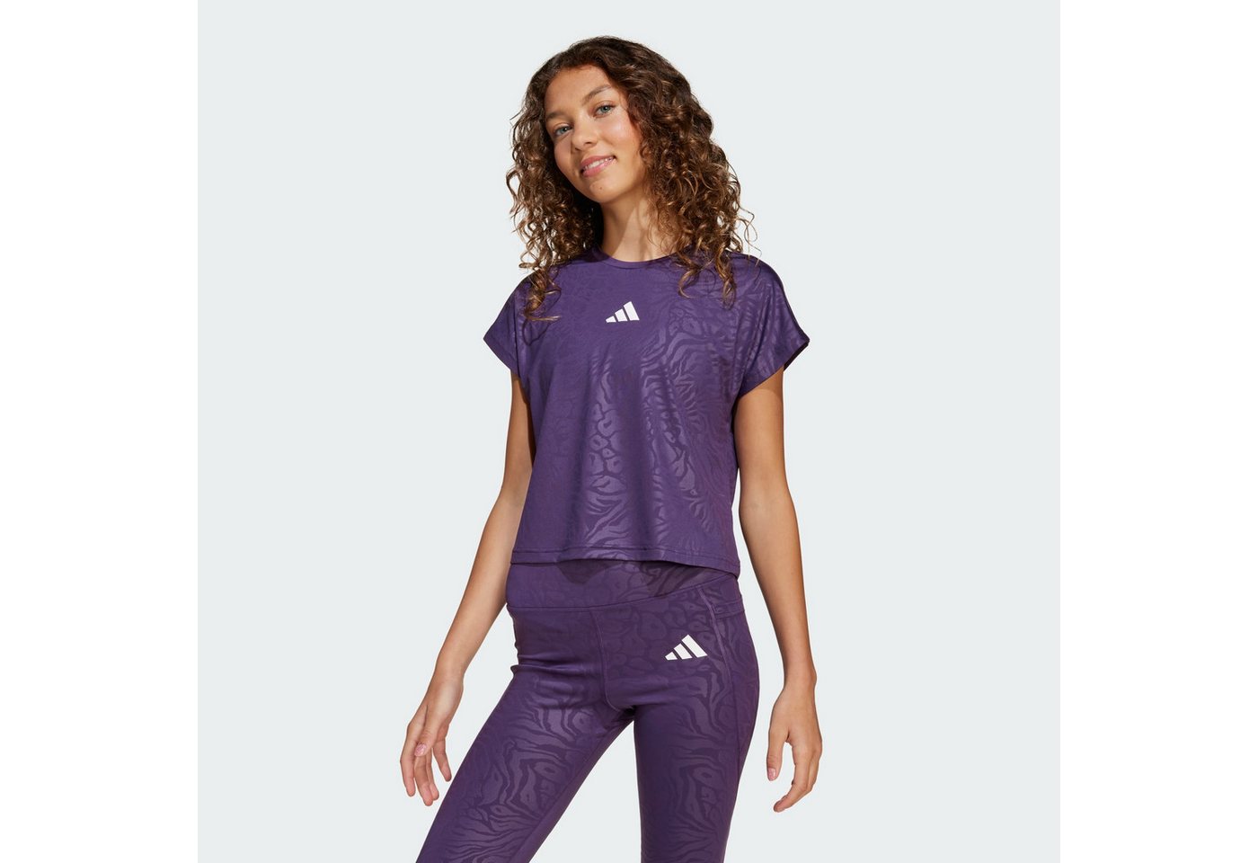 adidas Sportswear T-Shirt ALL SPORTS ANIMALPRINT CROP-SHIRT von adidas Sportswear