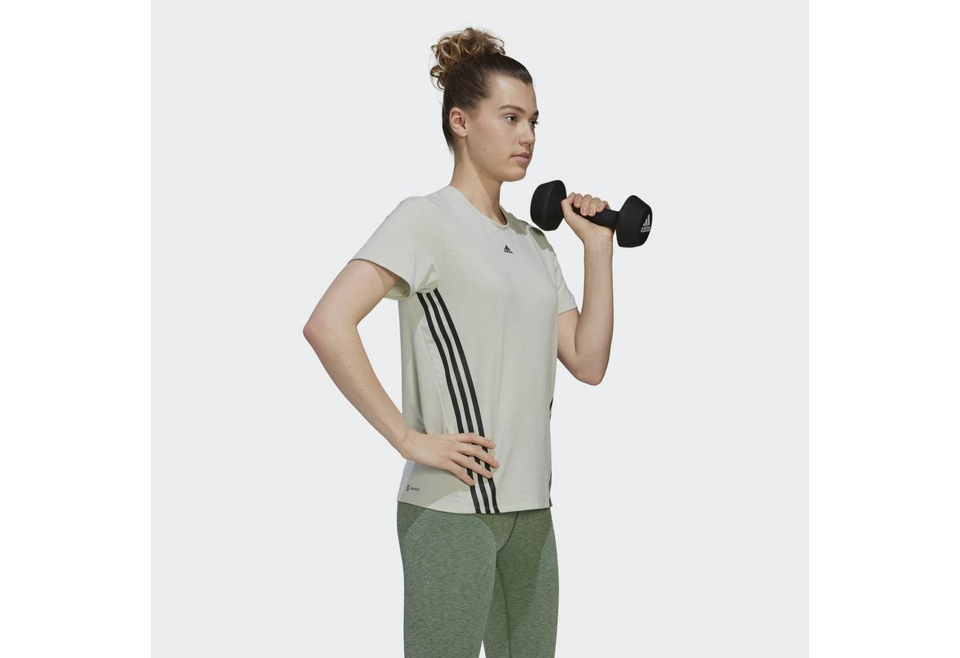 adidas Sportswear T-Shirt WTR ICNS 3Streifen Damen Fitness T-Shirt Damen schwarz/gedecktes weiß von adidas Sportswear