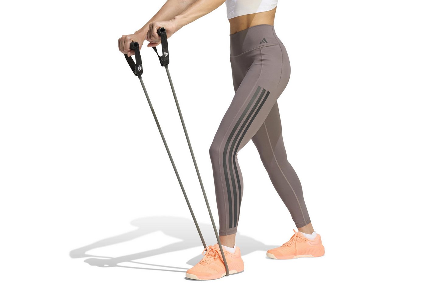 adidas Sportswear Trainingstights OPT 3 Streifen 7/8 Sport-Leggings Damen grau/schwarz von adidas Sportswear