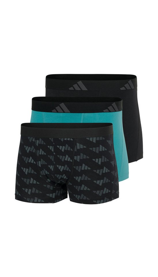 adidas Sportswear Trunk Active Flex Cotton (3er Pack) elastischer Logo-Bund, ohne Eingriff, Single Jersey-Qualität von adidas Sportswear