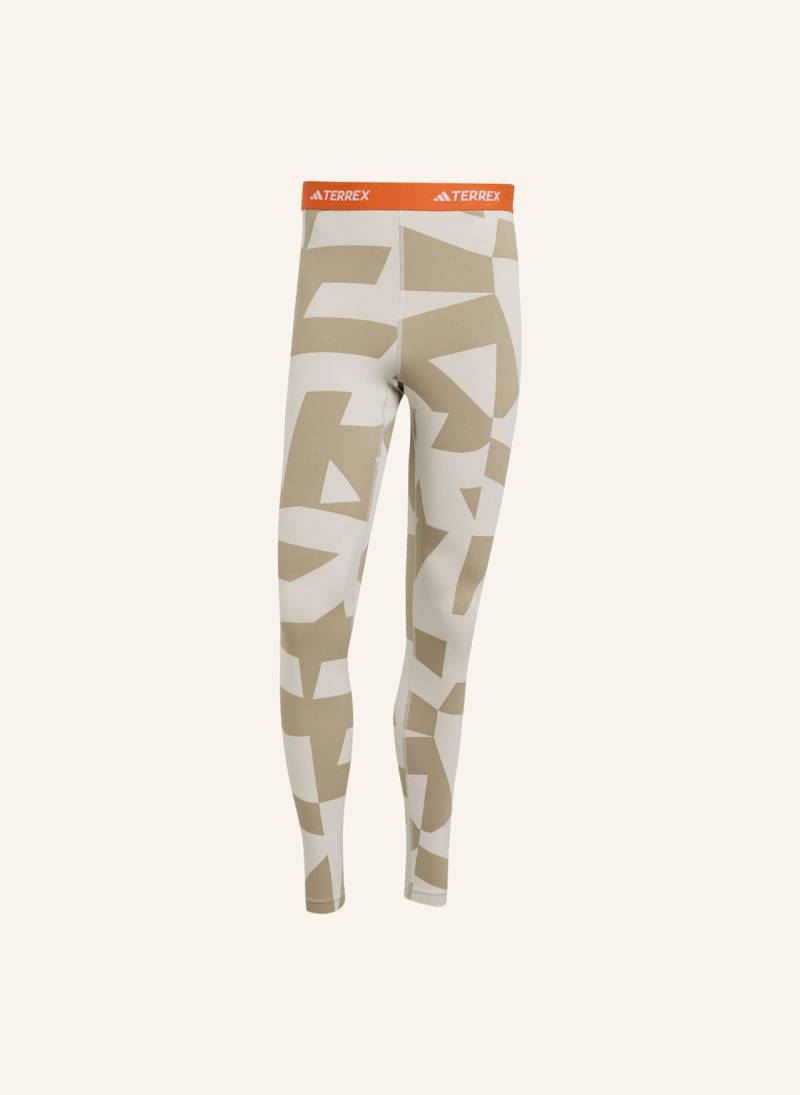 Adidas Terrex Multi Synthetic Base Layer Leggings beige von adidas Terrex