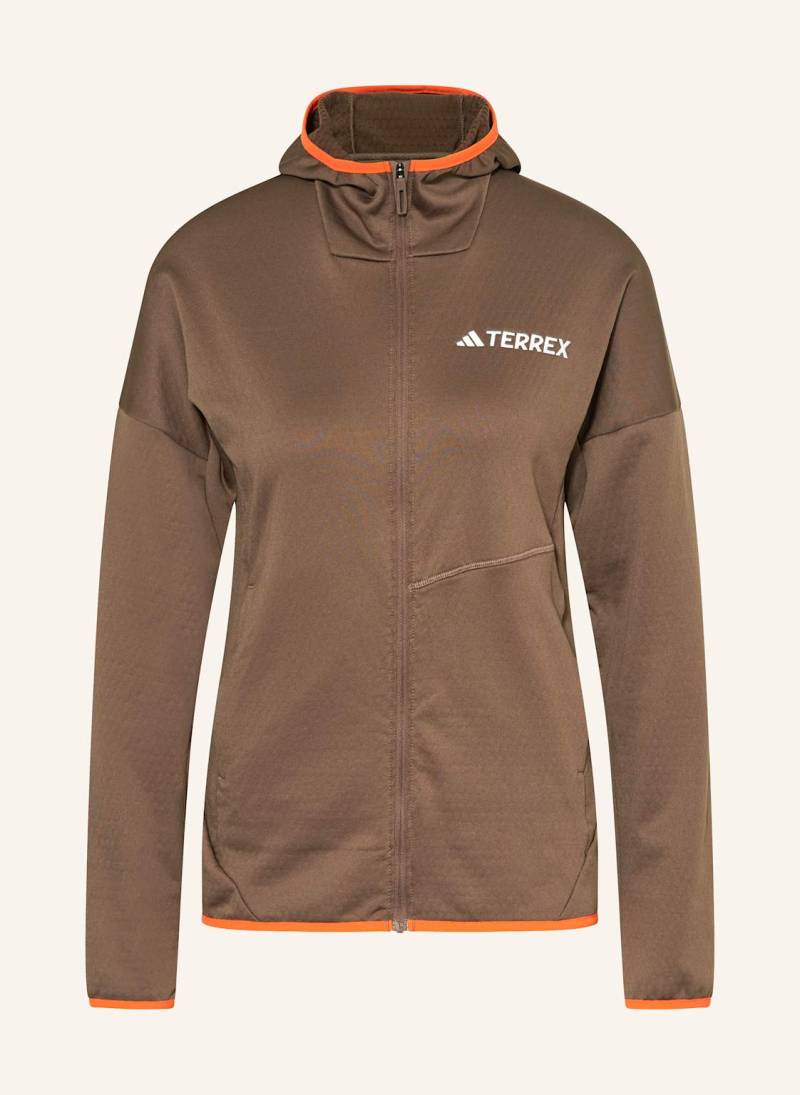 Adidas Terrex Fleecejacke Terrex Xperior Climawarm Lifgt Fleece Hooded braun von adidas Terrex