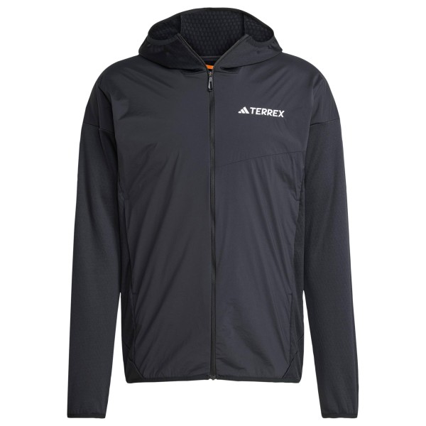 adidas Terrex - Terrex Xperior CW+ Wind Light Fleece Hooded - Fleecejacke Gr S grau von adidas Terrex