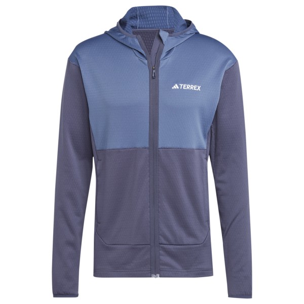 adidas Terrex - Terrex Xperior Light Fleece Hooded Jacket - Fleecejacke Gr M blau von adidas Terrex