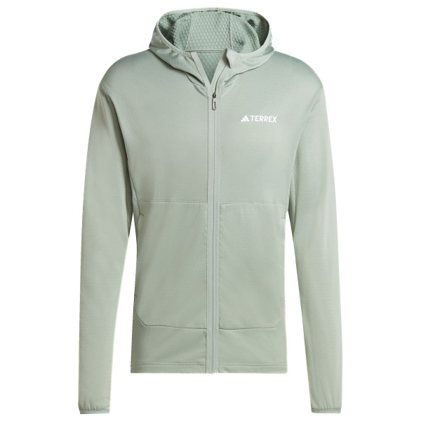 adidas Terrex - Terrex Xperior Light Fleece Hooded Jacket - Fleecejacke Gr XXL grau von adidas Terrex