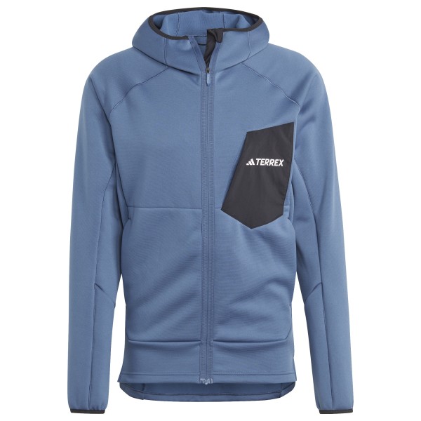 adidas Terrex - Terrex Xperior Medium Fleece Hooded Jacket - Fleecejacke Gr L;M;S;XL blau;weiß von adidas Terrex