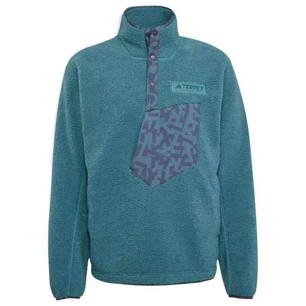adidas Terrex - Terrex Xploric High Pile Fleece Pullover - Fleecepullover Gr L türkis von adidas Terrex