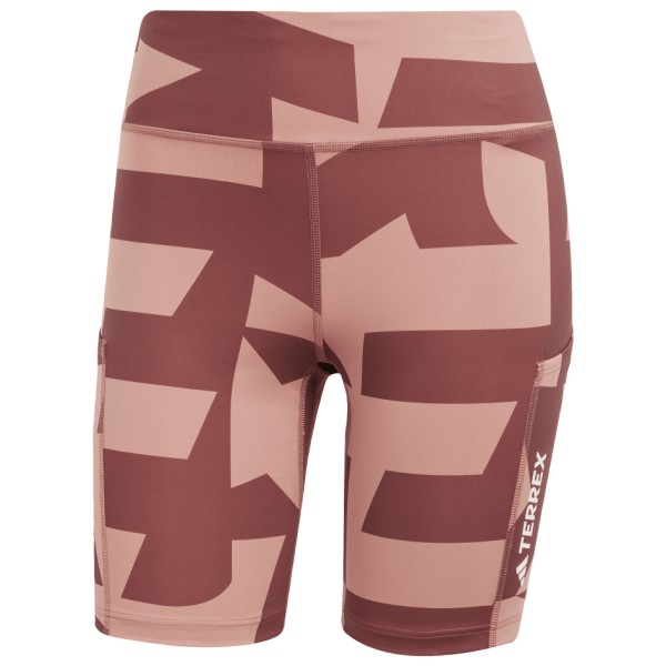adidas Terrex - Women's Multi 8'' AOP Tight Shorts - Lauftights Gr XS rosa/braun von adidas Terrex