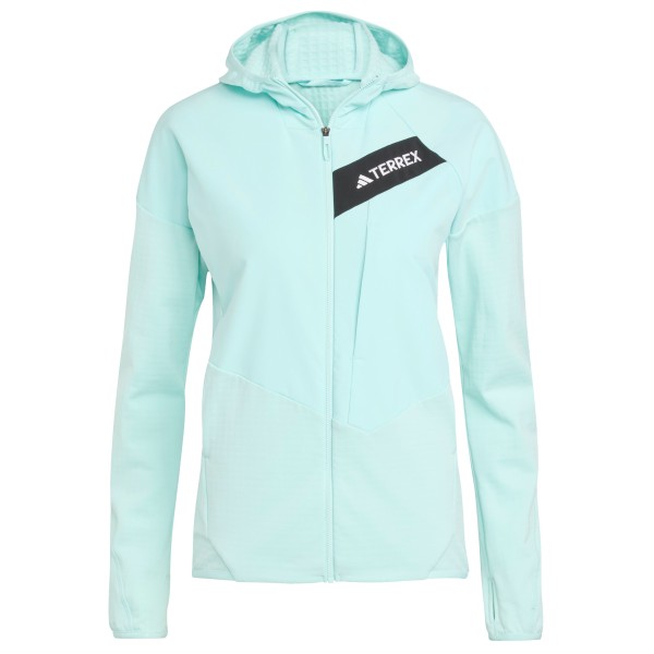 adidas Terrex - Women's Terrex Techrock CW+ Wind Hooded - Fleecejacke Gr S grau von adidas Terrex