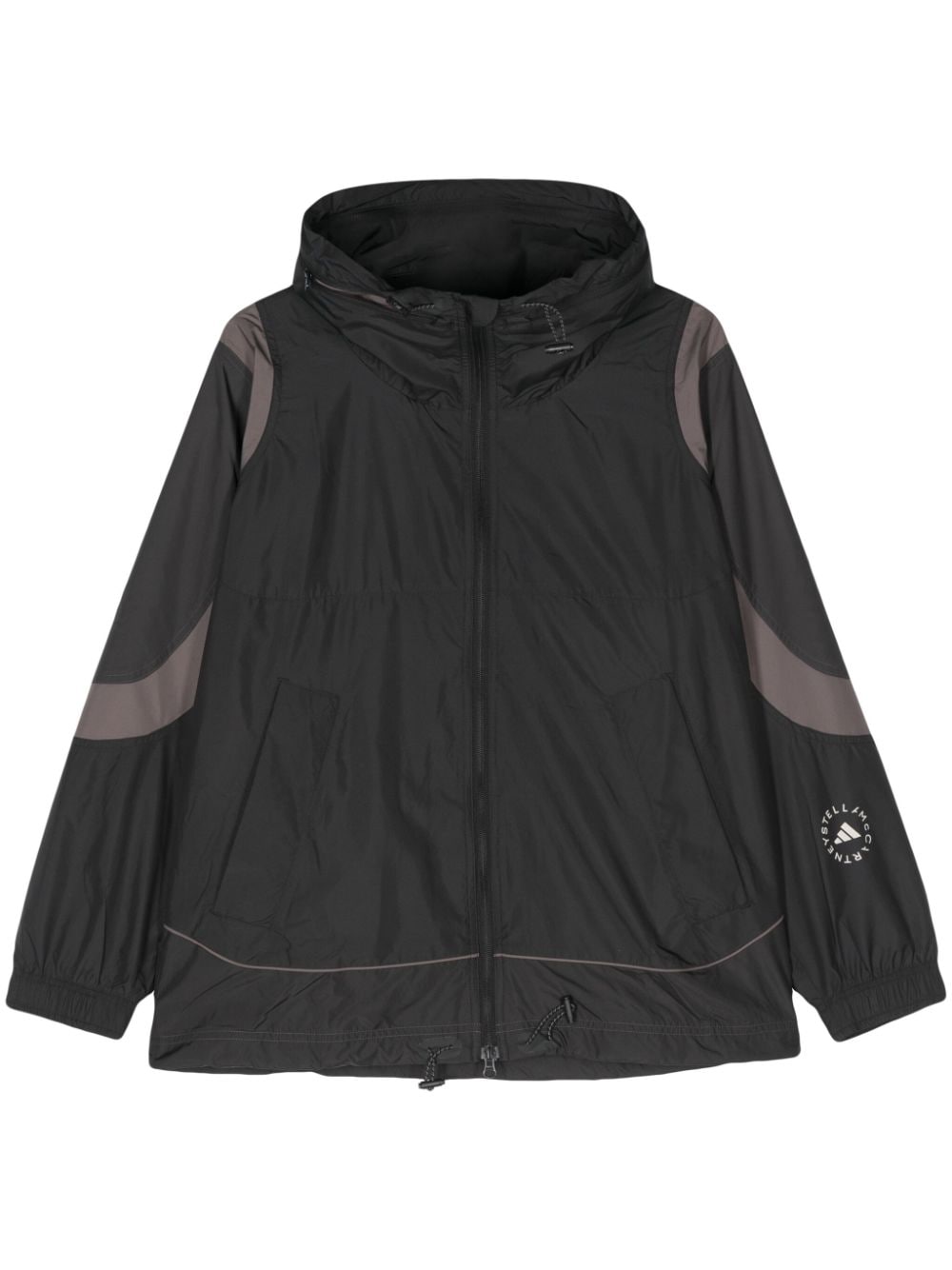 adidas by Stella McCartney Leichte Jacke mit Logo-Print - Schwarz von adidas by Stella McCartney