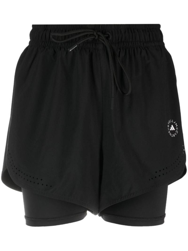 adidas by Stella McCartney Shorts im Layering-Look - Schwarz von adidas by Stella McCartney