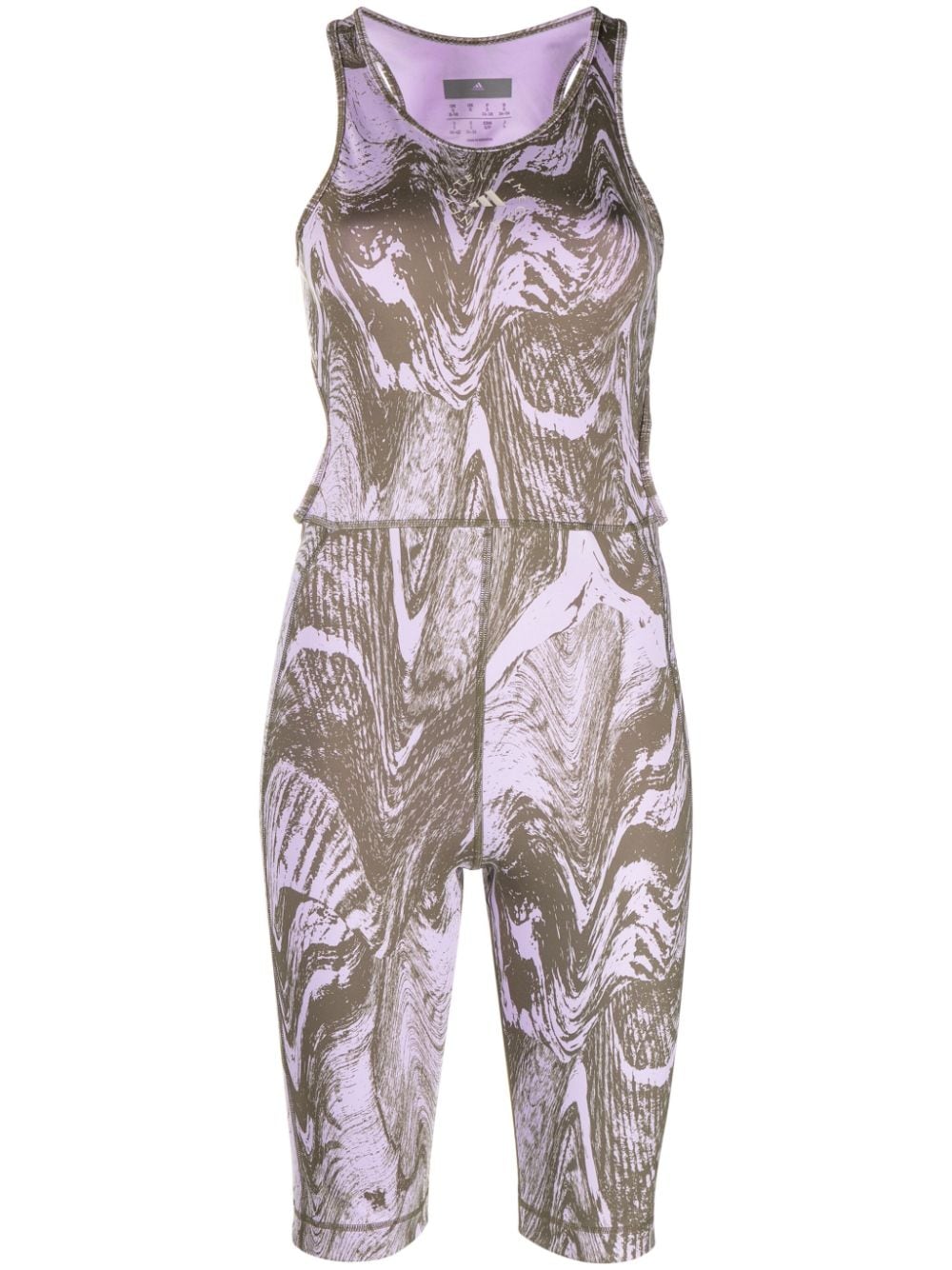 adidas by Stella McCartney Jumpsuit mit abstraktem Print - Violett von adidas by Stella McCartney