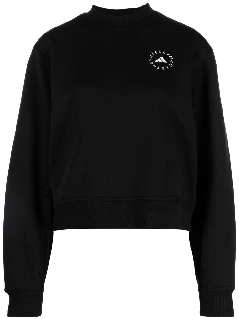 adidas by Stella McCartney Cropped-Sweatshirt mit Logo-Print - Schwarz von adidas by Stella McCartney