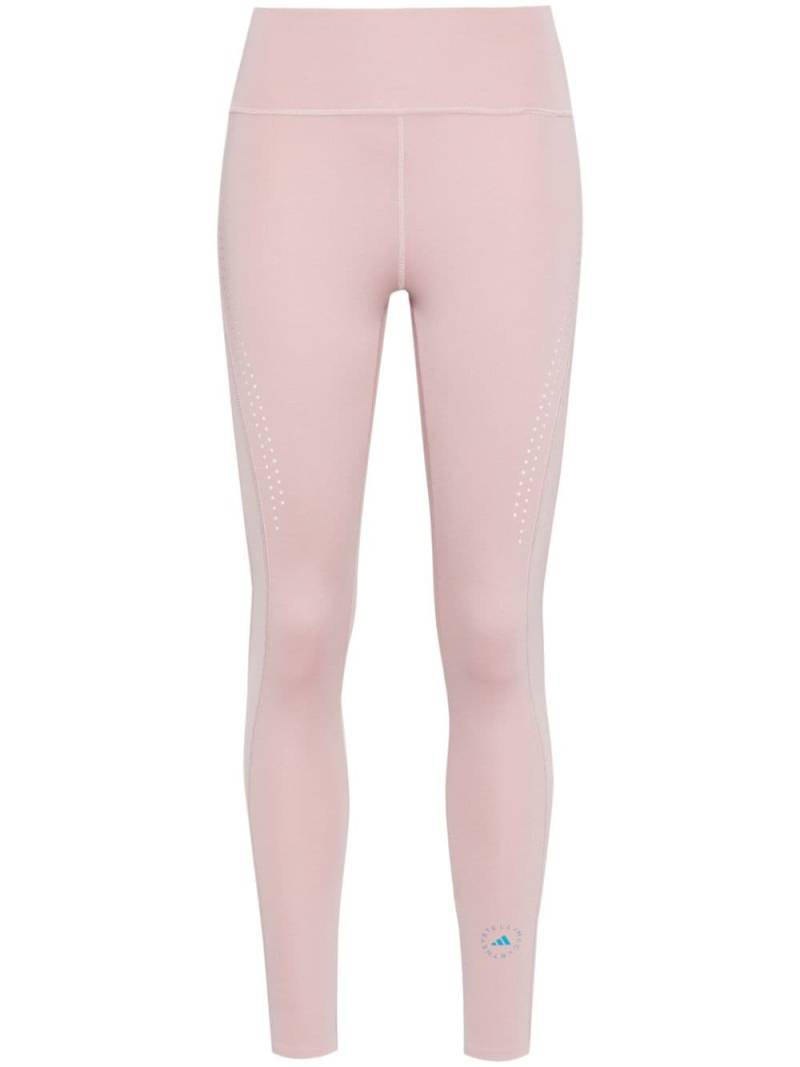 adidas by Stella McCartney Perforierte Leggings mit Logo-Print - Rosa von adidas by Stella McCartney