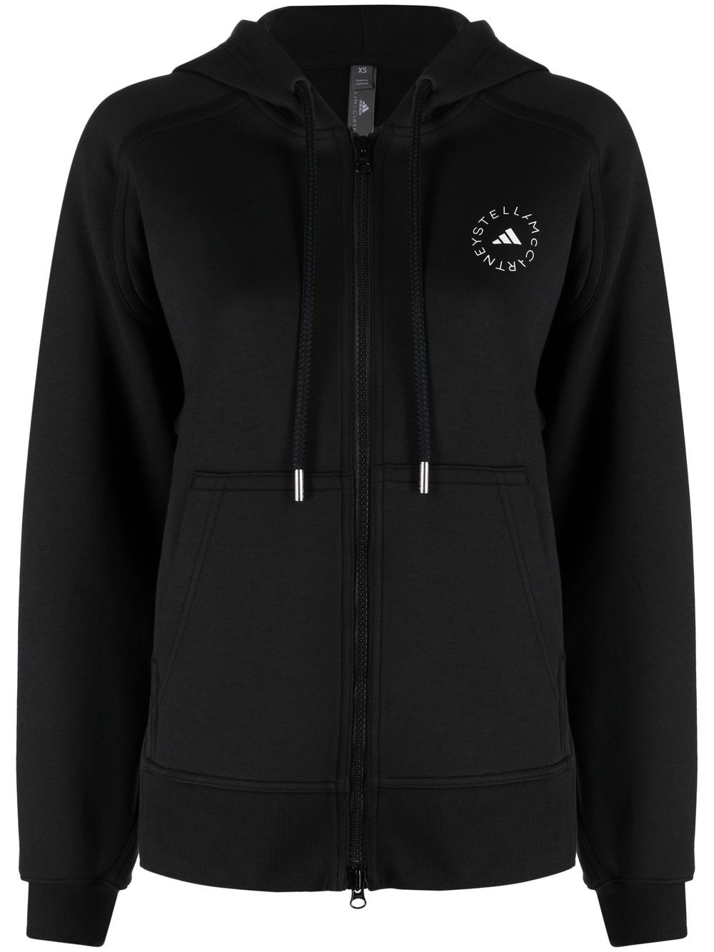 adidas by Stella McCartney Kapuzenjacke mit Logo-Print - Schwarz von adidas by Stella McCartney