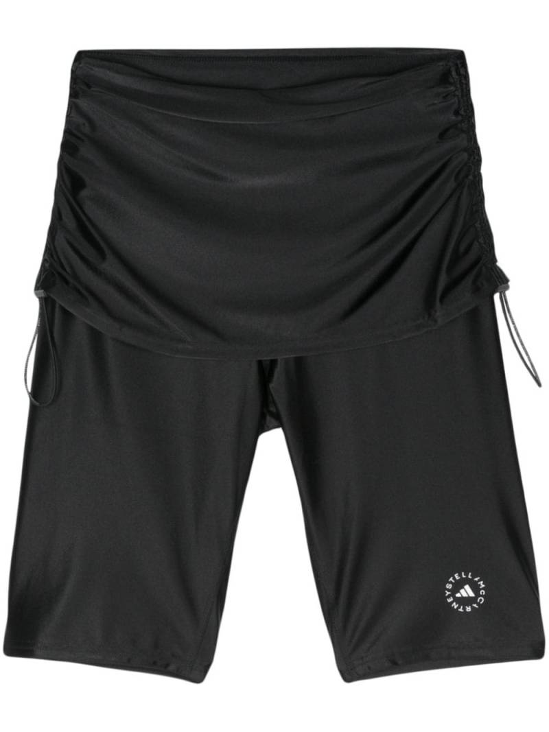 adidas by Stella McCartney Radlerhose mit Rollsaum - Schwarz von adidas by Stella McCartney