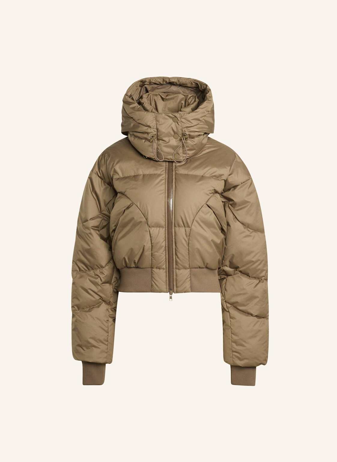 Adidas By Stella Mccartney Adidas By Stella Mccartney Cropped Padded Winterjacke braun von adidas by stella mccartney
