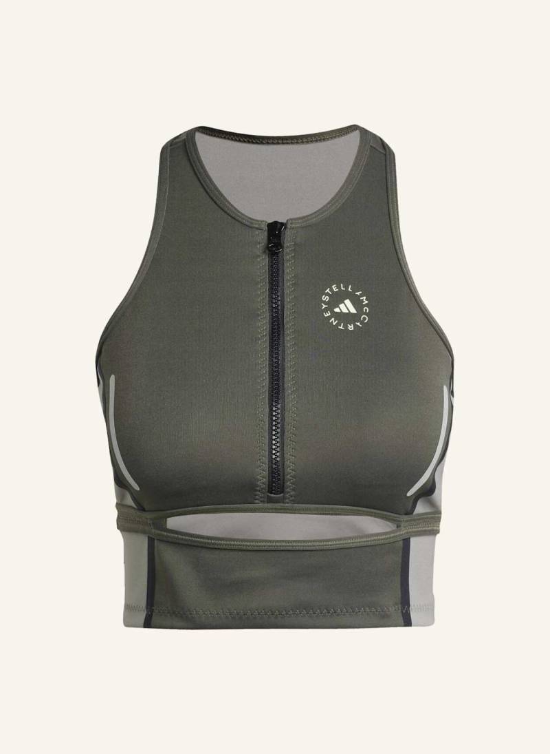 Adidas By Stella Mccartney Adidas By Stella Mccartney High Neck Crop-Top grau von adidas by stella mccartney