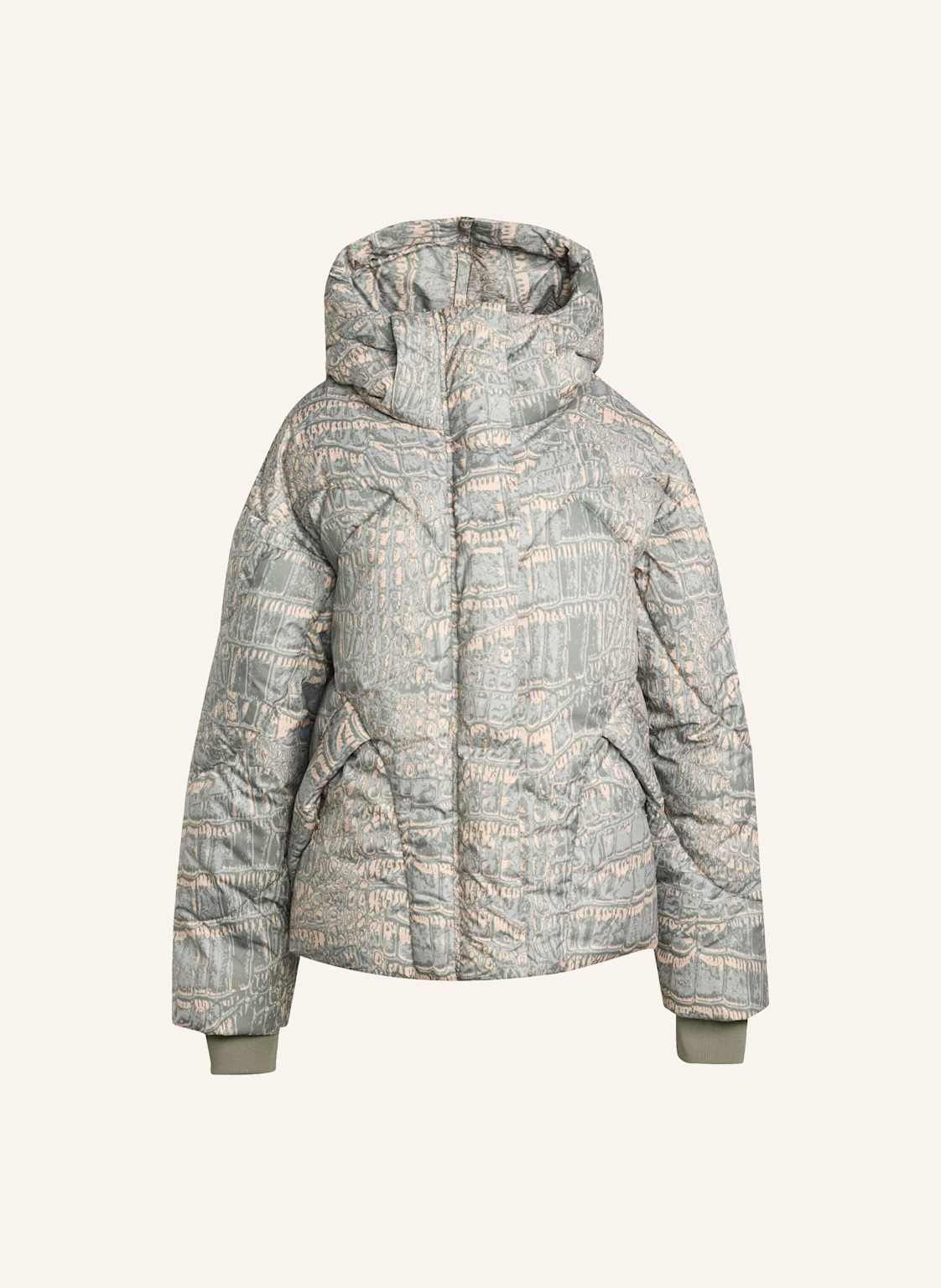 Adidas By Stella Mccartney Adidas By Stella Mccartney Mid Length Padded Winterjacke Mit Print beige von adidas by stella mccartney