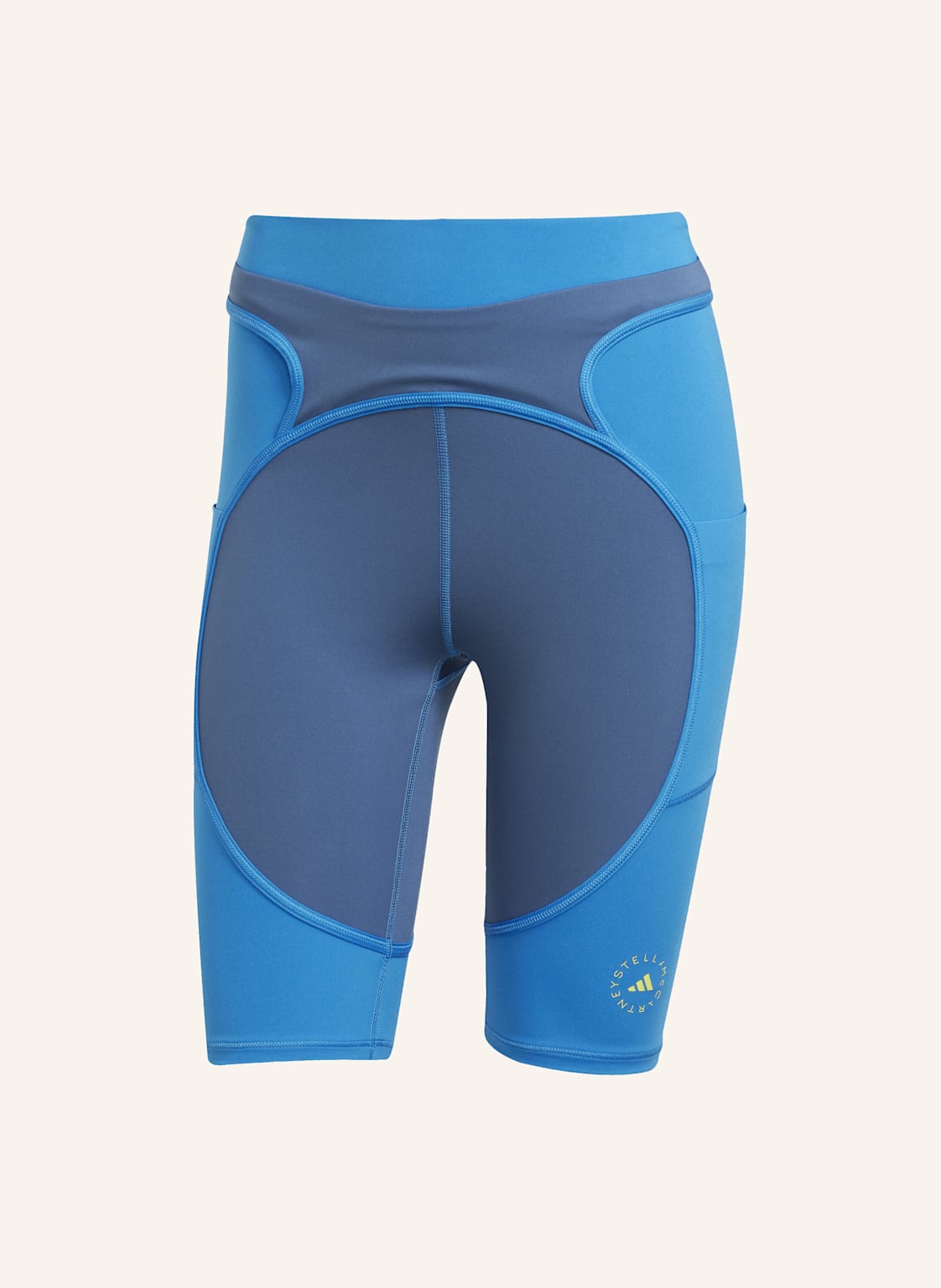 Adidas By Stella Mccartney Adidas By Stella Mccartney Two-Tone Kurze Leggings blau von adidas by stella mccartney