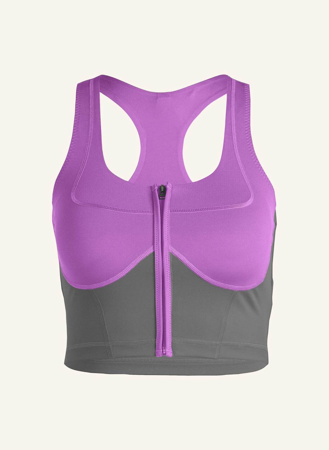 Adidas By Stella Mccartney Adidas By Stella Mccartney Two-Tone Zipped Crop-Top lila von adidas by stella mccartney
