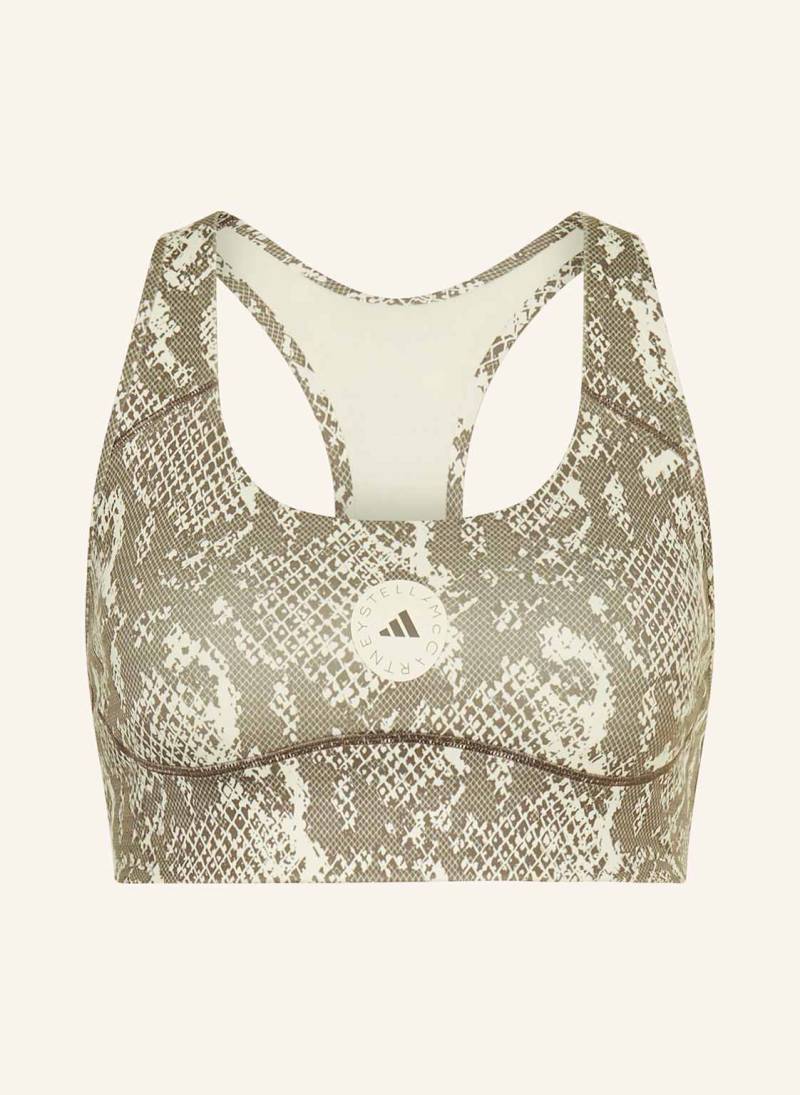 Adidas By Stella Mccartney Sport-Bh Adidas By Stella Mccartney Mit Mesh beige von adidas by stella mccartney