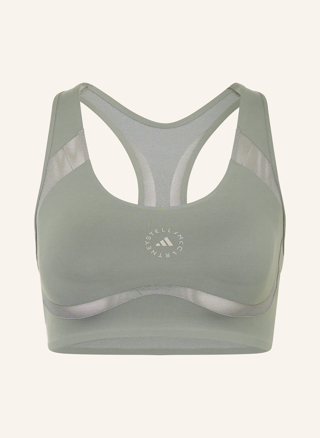 Adidas By Stella Mccartney Sport-Bh Adidas By Stella Mccartney Power Impact Mit Mesh gruen von adidas by stella mccartney