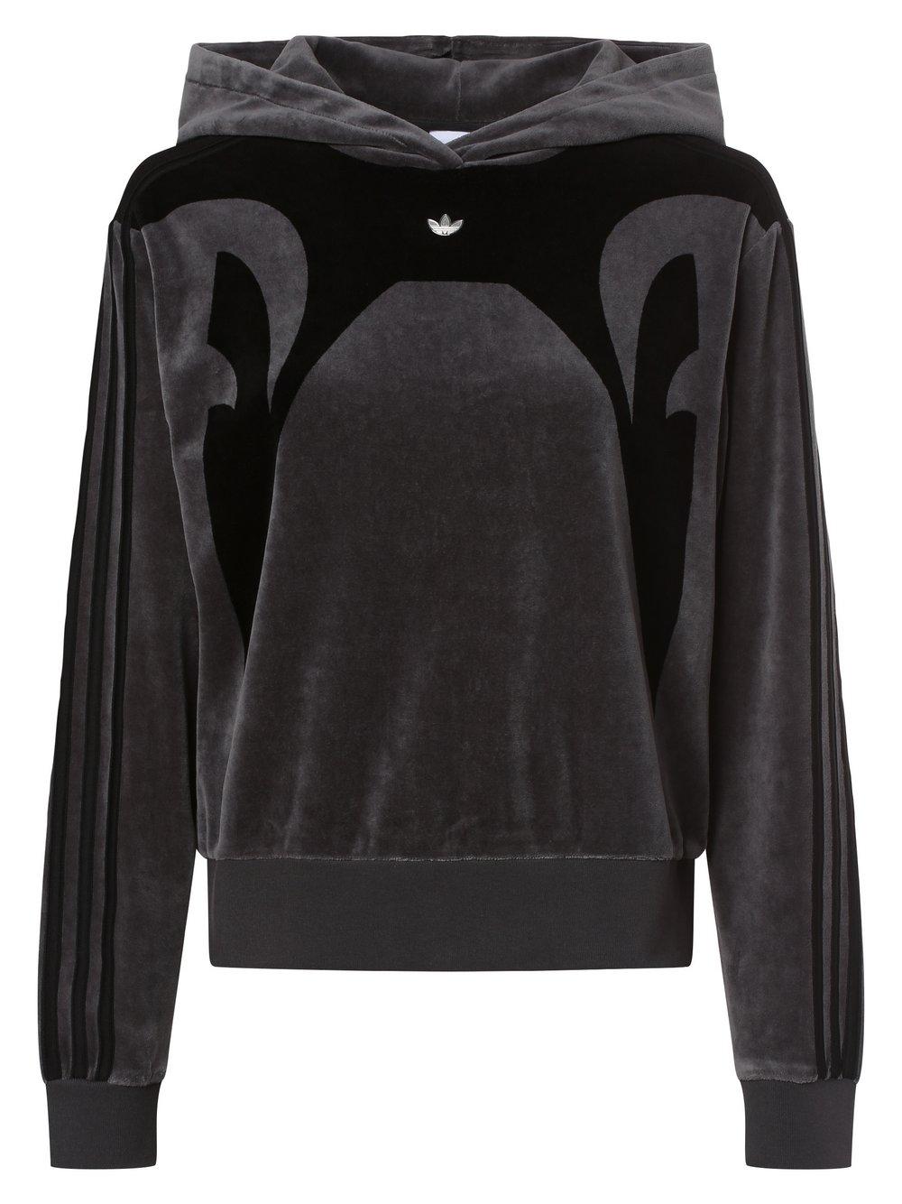 adidas Originals Kapuzenpullover Damen Baumwolle gemustert, anthrazit von adidas originals