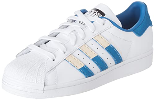 adidas Originals Men's Superstar Discontinued Sneaker, White/Sand Strata/Bright Royal, 11.5 von adidas Originals