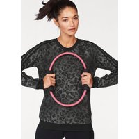 Große Größen: adidas Performance Sweatshirt »WOMAN ESSENTIAL AOP SWEATSHIRT«, schwarz, Gr.L-XXL von adidas performance