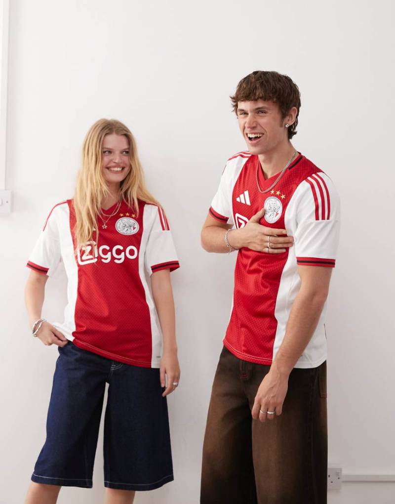 adidas Football - Ajax 25/26 - Heimspiel-Trikot in Rot und Weiß von adidas performance