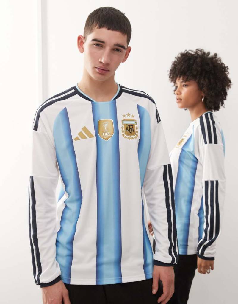 adidas Football - Argentina 2026 - Heimtrikot mit blauen Streifen-Weiß von adidas performance