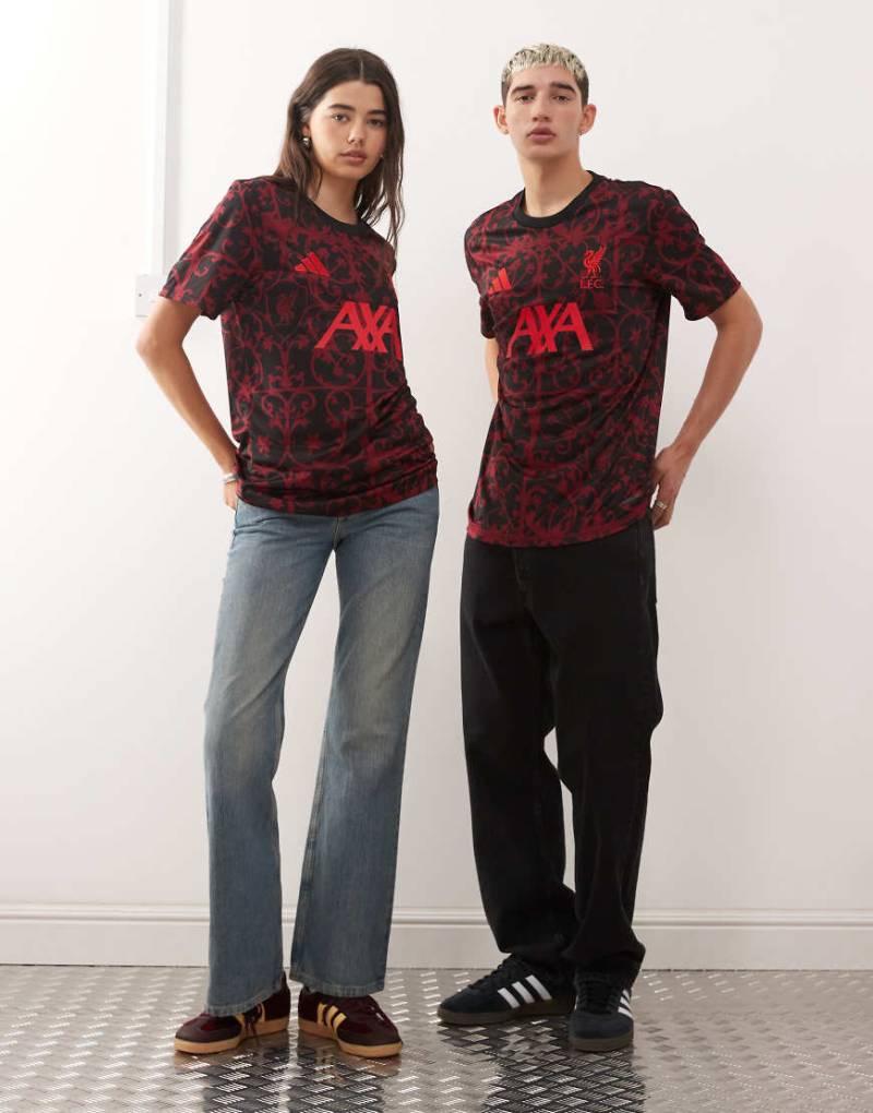 adidas - Football Liverpool 25/26 - Aufwärmtrainings-Trikot in Schwarz von adidas performance