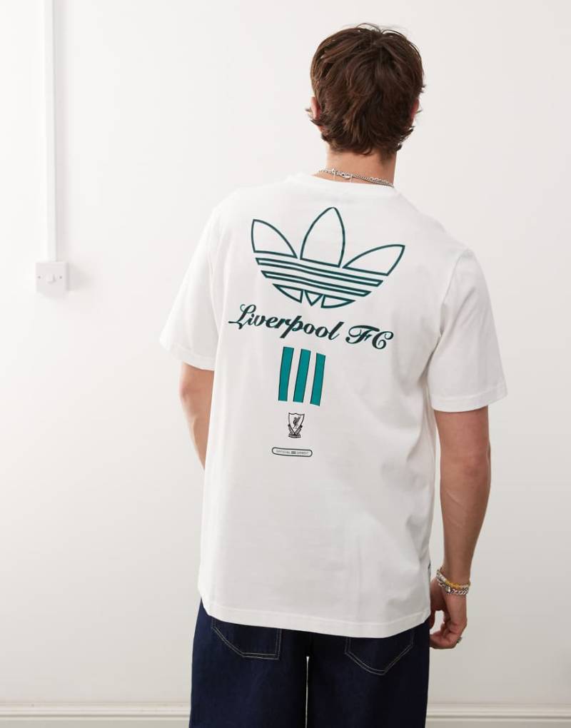 adidas Football - Liverpool Icon - T-Shirt in Weiß und Grün von adidas performance