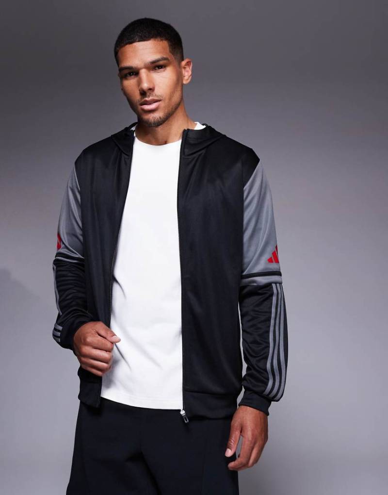 adidas Football - Squadra - Kapuzenpullover in Schwarz und Rot von adidas performance